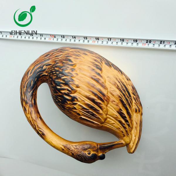 ISO9001 Ancient Wooden Clutch Bag Customized Shaped Hand Carved
