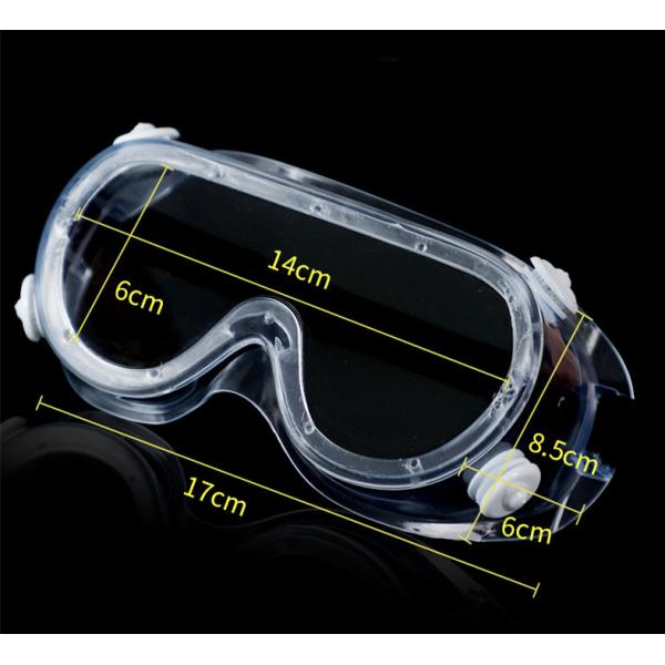 PVC Medical Isolation Goggles 0.05cm Thick Eye Protective Goggles Anti Spray