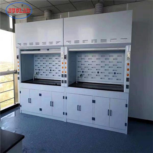 China portable full steel phenolic worktop anti-erosion lab fume hood for smoke gases dust extraction price list
