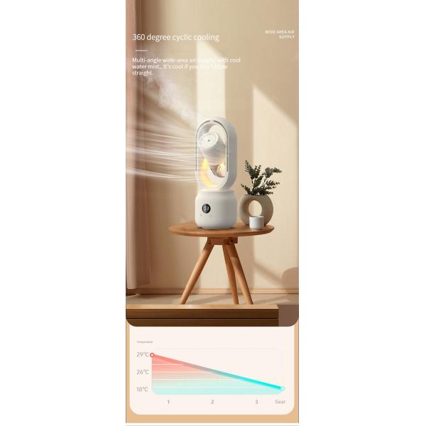 HOMEFISH 300 мл Водяной бак 2000mah Заряжаемый комнатный увлажнитель Вентилятор без вана