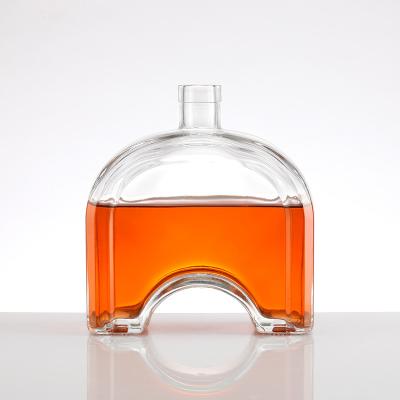 Garrafa de Brandy de vidro com marca personalizada personalizável e material de vidro