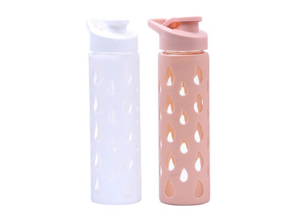 Promotional Gift Reusable Borosilicate Glass Water Bottle Leak Proof BPA Free