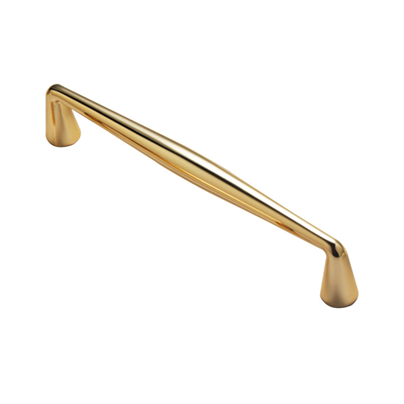 Contemporary Gold Brass Zinc Pull Handles & Door Knobs for Exterior Outdoor Kitchen Bedroom Bathroom-Easy Installation