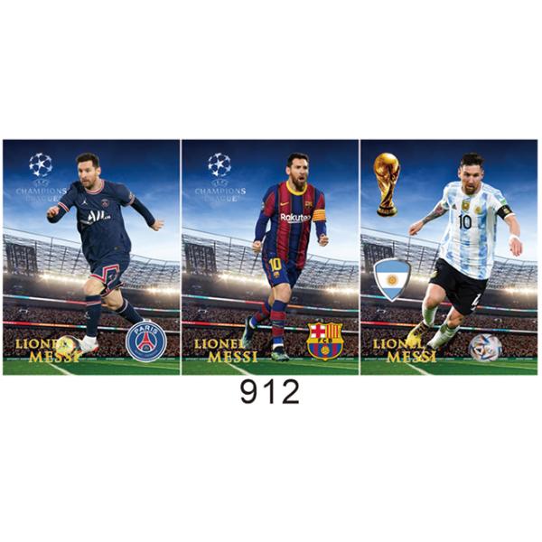 12x16 inches Football Soccer player 3D lenticular poster for Living room Kids room decoration pictures