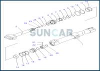 Reparo Kit For PC200SC-7 PC200SC-6 do cilindro da corrediça de KB3011A-00222 KB3011A00222
