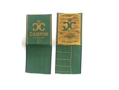 Shuttle Loom Fold Woven Labels For Garments Washable Hot Cut / Laser Cut