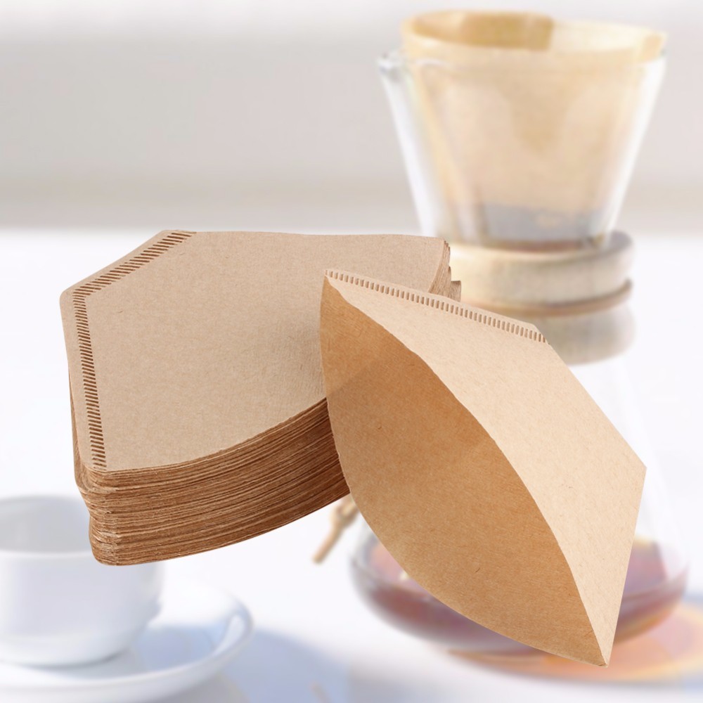 Кофе конуса V60 фильтрует естественные фильтры кофе фильтра кофе потека устранимые бумажные портативные