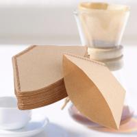 O café do cone V60 filtra filtros de café portáteis de papel descartáveis naturais do filtro de café do gotejamento