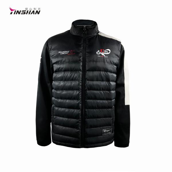 Meilleur vendeur sur mesure imprimé moto noire voiture de course porter de sport chaud homme veste