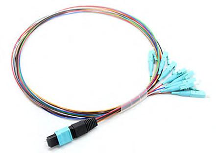 8 Fibres MPO vers LC 8F MPO (mâle) - Câble de raccordement LC Fan-out 0,9 mm 30-35 cm