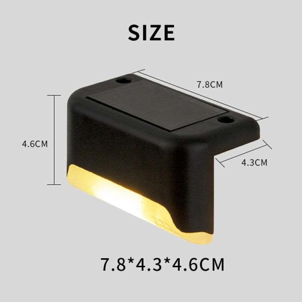 LED Solar Deck Lights IP44 Water Resistant for Stairs, Step, Fence, Yard, Patio
