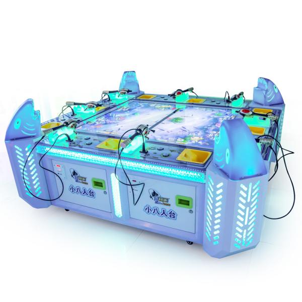 Realistic 3D Shooting Catch Fish Table Gambling Machine With Adjusting Fishhook Position