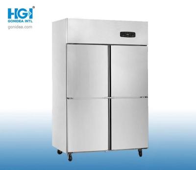 Vertical Stainless Steel Kitchen Freezer Commercial Refrigerator With 4 Door