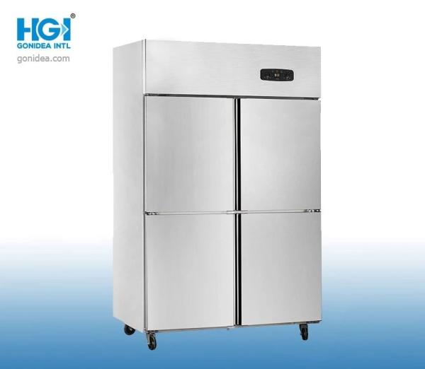 Refrigerador comercial do congelador de aço inoxidável vertical da cozinha com a porta 4