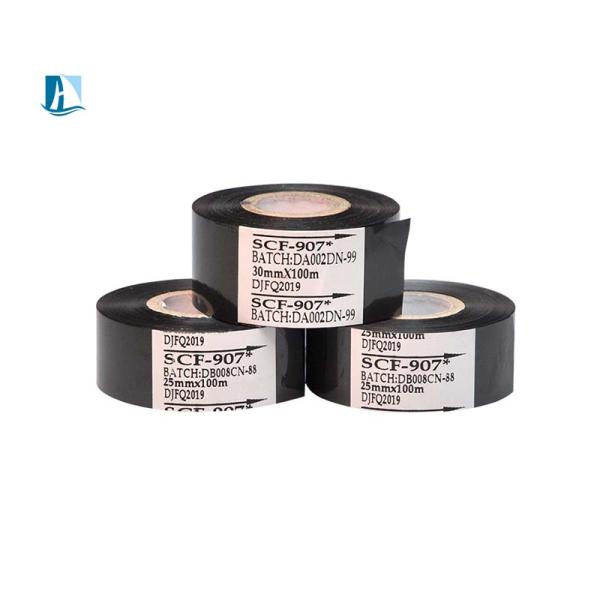 Black SCF907 Hot Stamp Ribbon Coding Foil for 30mm Date Stamping Printing Batch Code