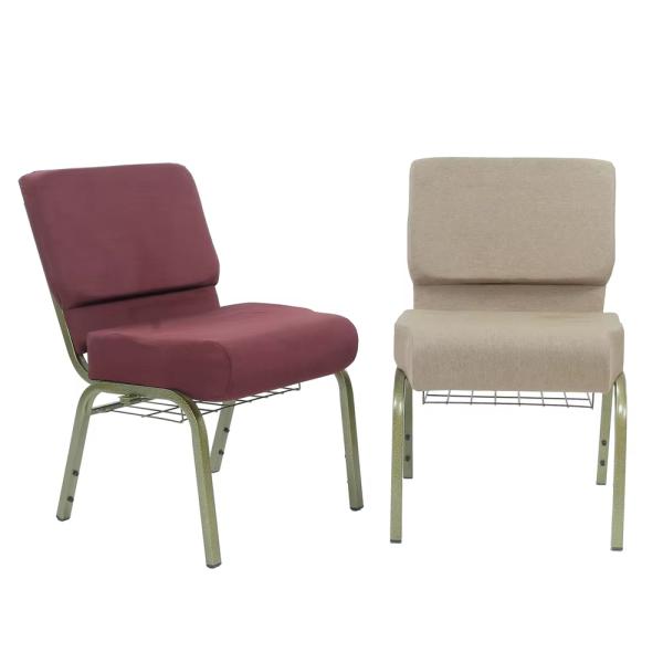 Stacking Church Chairs Interlocking Spray Painting Finish For Modern Look