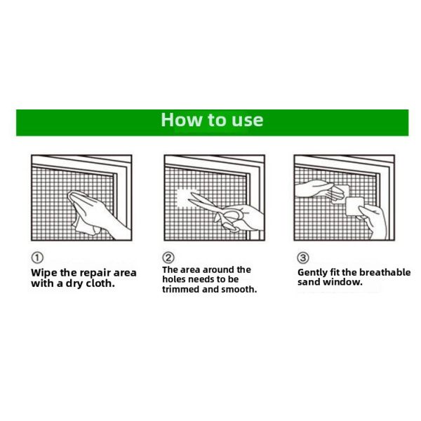 Self-Adhesive Household Anti-Mosquito Screen Window Repair Patch Drain Outlet Screen Patching Subsidy Adhesive Paper & Film