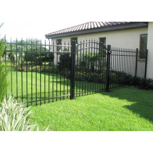 Ornamental Metal Railings Automatic Security Gates Commercial For Courtyard Fence