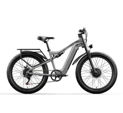 Full Suspension Electric Mountain Bike 48V 1000W 17.5Ah Hidden Lithium Battery Power