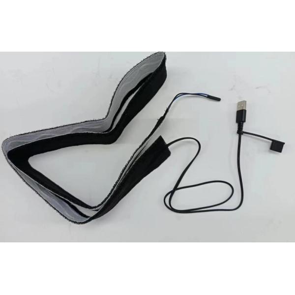 Black Spunlace Cloth Custom Heating Pad with 50cm Cable Length and Automatic Power Control