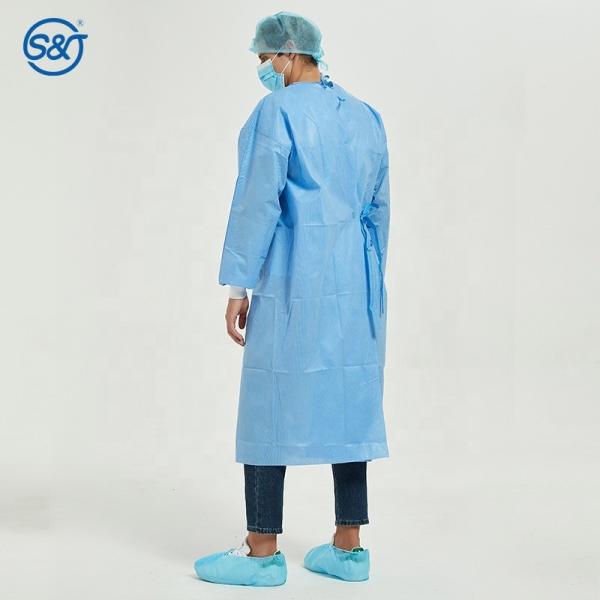 S&J OEM Protective Disposable Surgical Isolation Gown Uniform Doctor Surgical Gown Disposable