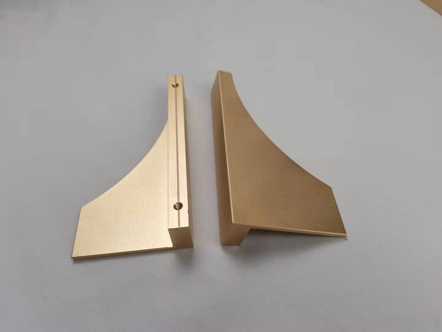 New Design Cabinet Handle Knob Half Gold Handles Aluminum Combination Cabinet Door Knobs