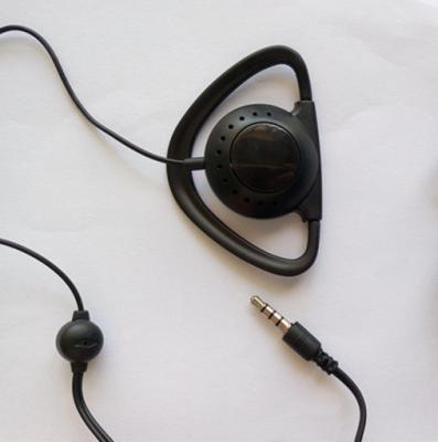 Single-side earphone with Mic and 4-pole plug ear hook headphone for tour guide system