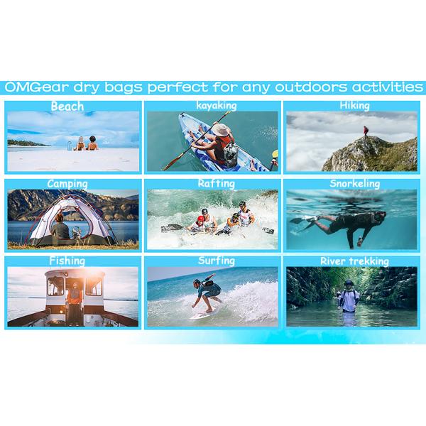 Personzliaed Logo Waterproof Dry Bag PVC Backpack Ocean Pack, Kayaking Boating Canoeing Swimming Hiking Camping