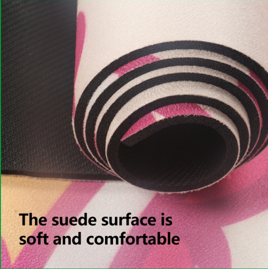 Durable eco biodegradable Suede Microfiber + Natural Rubber Yoga Mat, Pilate Mat, Gym Mat