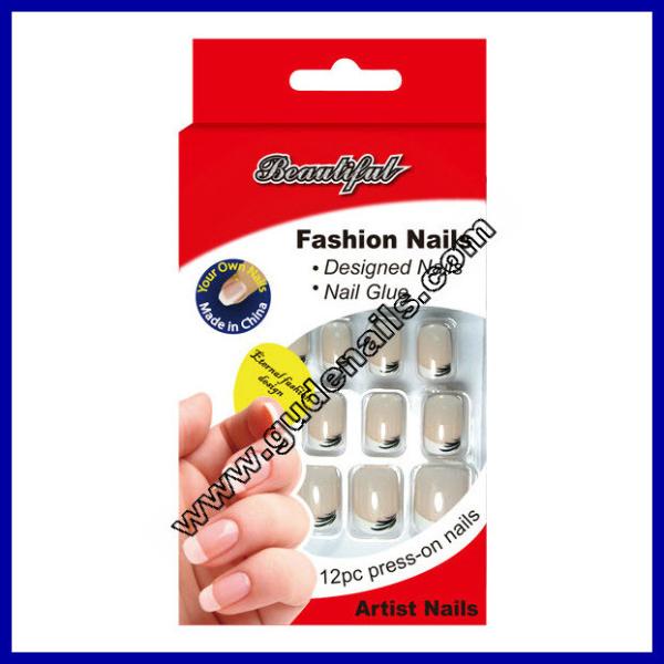 Professional Fake Nails False Nails with 3D Prints for wedding