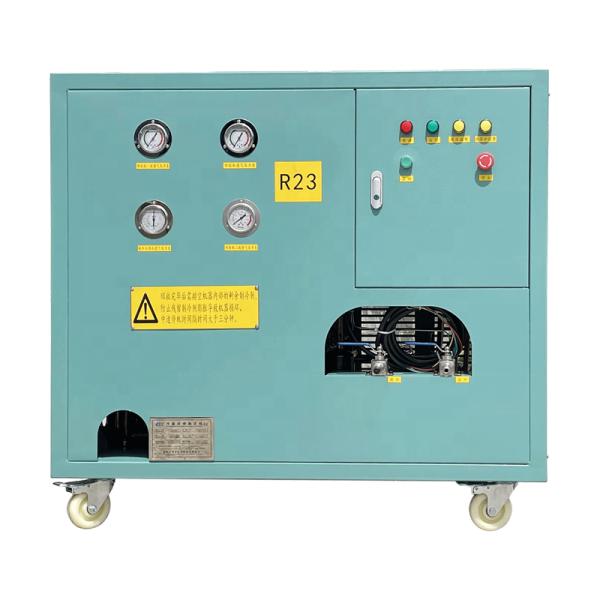 R123 R245fa Oil Less 2HP Refrigerant Recovery Charging Machine Low Pressure Refrigerant Chiller Recovery Machine