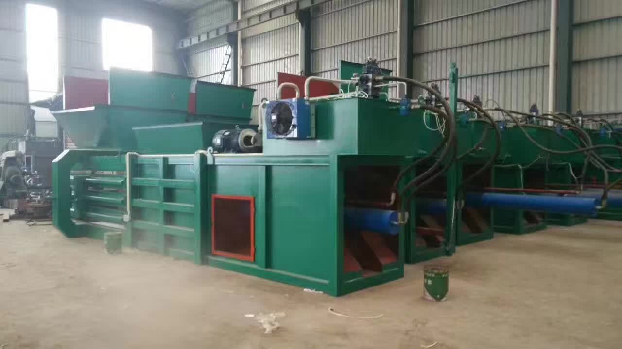 Horizontal Waste Carton Baling Machine Automatic 5-15 KW Recycling Baler