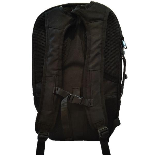 Fashionable Simple Big Capacity Nylon Leisure Backpack Multi Function Black Color