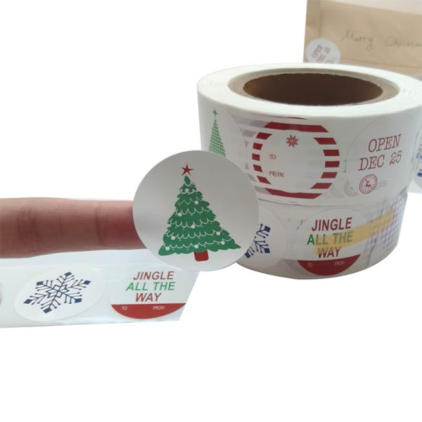 Customized Durable Smudge-Proof Christmas Gift Labels for Cookie Treat Bags