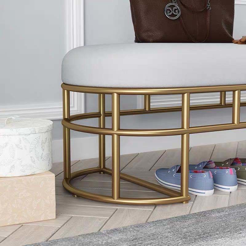 Living Room Furniture Bamboo Shoe Rack Bench with Cushion and Entryway Sitting Stool