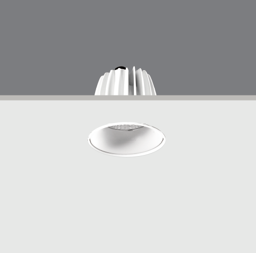 Anti glare 10W Trimless COB LED Downlight 76mm Cut Out Warm White 37V Pre-buried Frame Design