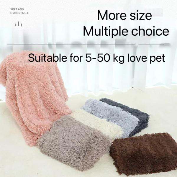 Multicolor Dog Blanket Washable Long Plush Warm Pet Sleeping Blanket