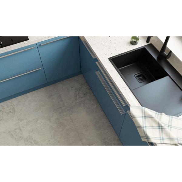 18mm 60cm Quartz Top White Modern Modular Kitchen Cabinets With Upper Unit