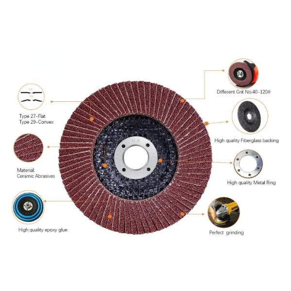 Flap Price 125*22.2mm Flap Disc Wheels 4 Inch Metal Abrasive Disc Grind Tools Flap