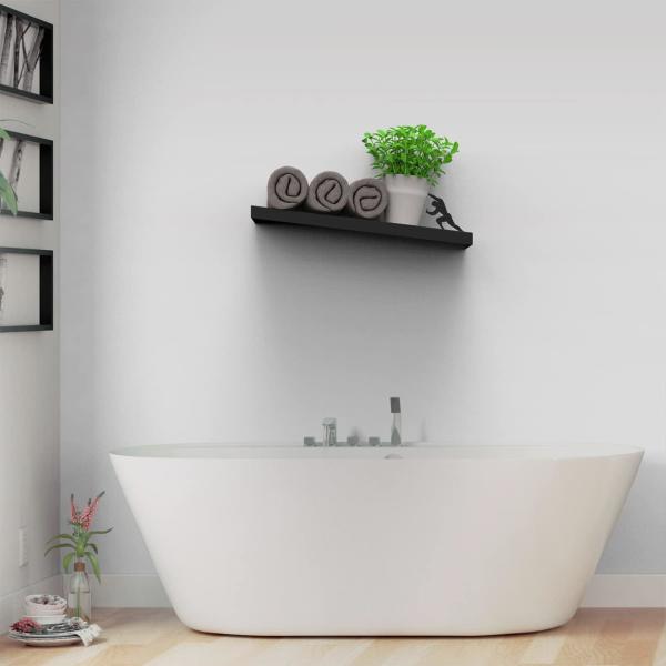 Customized Wooden Floating Toilet Paper Shelf Storage - Bathroom Wall Decorations, Tilted Wall Toilet Paper Holder
