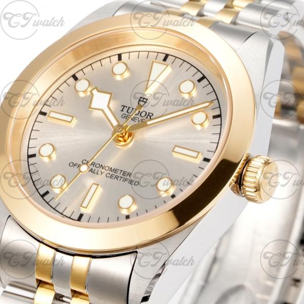 Tudor Black Bay 36mm Champagne Dial Super Clone Watch Two Tone Steel Gold Automatic Jubilee Bracelet Luxury Style
