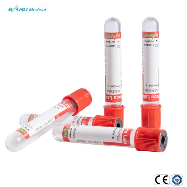 Blood Collection Coagulant Tube Clot Activator Tube Red Disposable Medical Blood