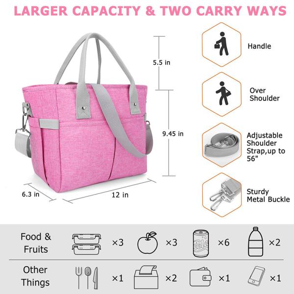 Multi-functional Reusable Lunch Box with Removable Shoulder Strap