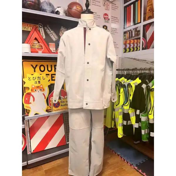 Настоящая коровая кожа мужская теплостойкая электрическая сварка рабочая одежда мастерская униформа электрик комбинезоны пальто штаны защитные