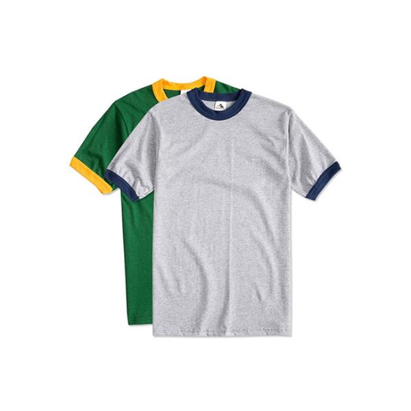 Size Men's T - Shirts Short Sleeve Splice Rib Cuff / Cotton Casual Mens Apparel