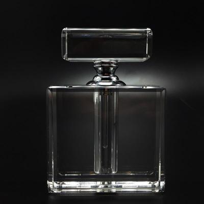 Botella cuadrada de perfume de cristal de 1 ml con tapa de tornillo