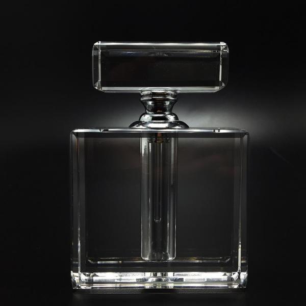 Botella cuadrada de perfume de cristal de 1 ml con tapa de tornillo