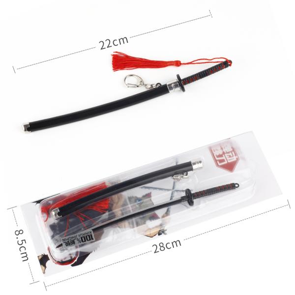 Demon Slayer Kamado Tanjirou Nidai Sword Keychain Mini Katana Sword