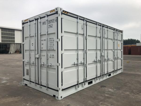 20ft High Cube Side Opening Shipping Container With Cargo Doors Industrial