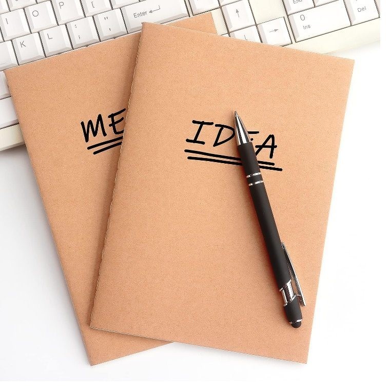 Brown Cover Sketchbook Memo Diary Subject Journal Planner for Students and Travelers